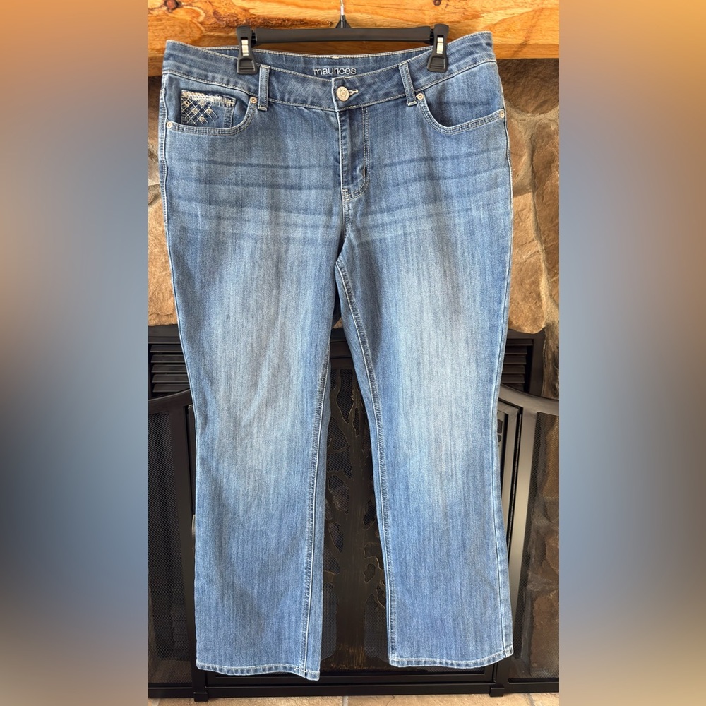 Maurices Light Blue Straight Leg Jeans
